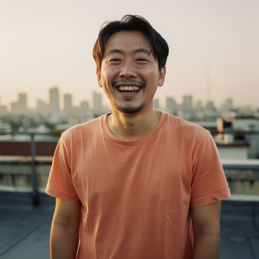 여름 옥상에서 웃는 지호